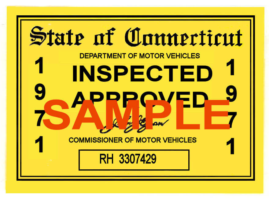 Modal Additional Images for 1971 Connecticut Inspection Sticker